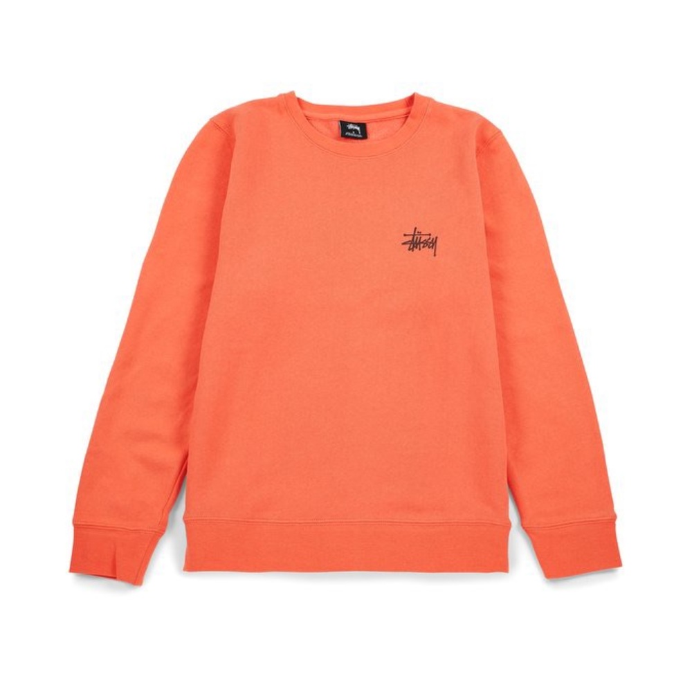 Coral/Peach Stussy Long Sleeve Sweater